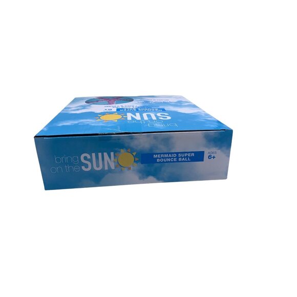 Bring on the Sun Mermaid Blue Super Bounce Playground Ball with Pump 20" Kids NI - Picture 4 of 5